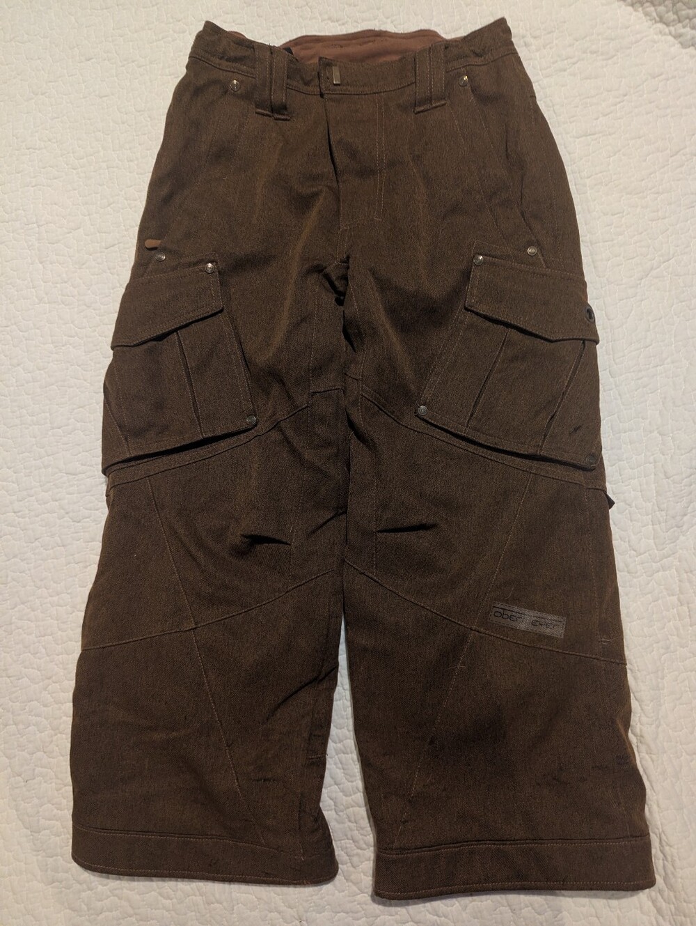 Kids Brown Cargo Ski / Snowboard Pants